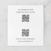 Carte De Placement Code QR Panneau de la table (Extérieur déplié)