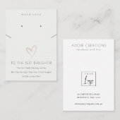 CARTE DE PLACEMENT COEUR BLANC MEILLEUR FILLE CADEAU COULEUR BLANC RE (Devant / Derrière)