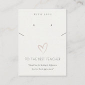 CARTE DE PLACEMENT COEUR BLANC NOIR ENSEIGNANT CADEAU COEUR BLANC REG (Devant)