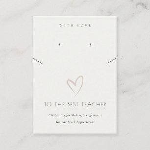 CARTE DE PLACEMENT COEUR BLANC NOIR ENSEIGNANT CADEAU COEUR BLANC REG