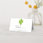 Carte De Placement Coeur jaune Cactus Fiesta Love Numéro de table (Dos)