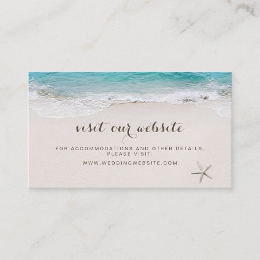 Carte De Placement Coeurs dans le site de plage de sable Insérer une  (Devant)
