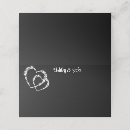 Carte De Placement Coeurs de diamant (Extérieur déplié)