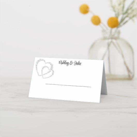 Carte De Placement Coeurs de diamant (Devant)