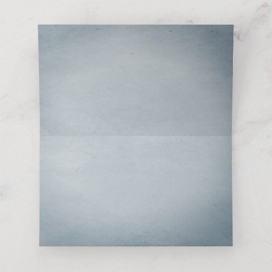 Carte De Placement Colibri et Hibiscus | Réception bleue (Intérieur déplié)