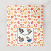 Carte De Placement Collage photo personnalisé de dinde graisseuse (Extérieur déplié)