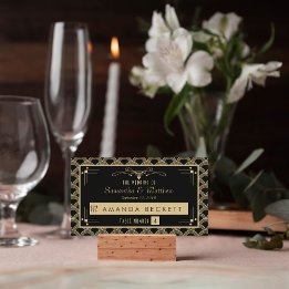 Carte De Placement Collection de Mariages Art Déco Gatsby vintage des