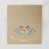 Carte De Placement Collection de Mariages de couronnes florales Kraft (Extérieur déplié)