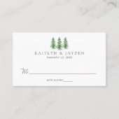 Carte De Placement Collection de Mariages de la forêt de pins d'aquar (Devant)