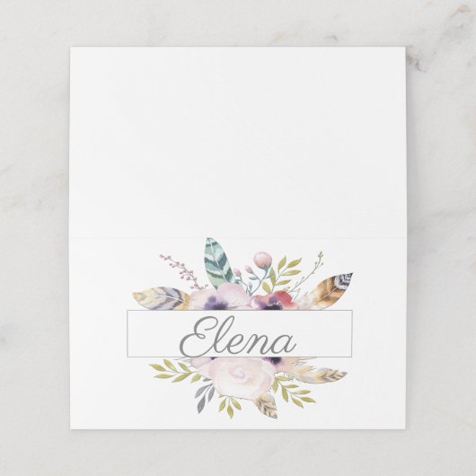 Carte De Placement Collection de Mariages élégants Boho (Extérieur déplié)