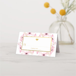 Carte De Placement Collection de Mariages floraux rose-printemps