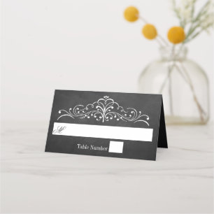 Carte De Placement Collection de Mariages Ornate Chalkboard