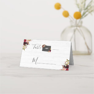 Carte De Placement Colorado State Destination Rustic Numéro de table
