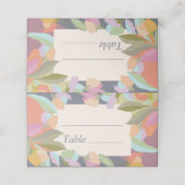 Carte De Placement Coloré Chaud Floral Elegance Boho Mariage (Extérieur déplié)