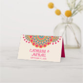 Carte De Placement Coloré Ethnic Mandala Bold & Bright Mariage (Dos)