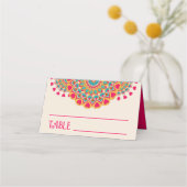 Carte De Placement Coloré Ethnic Mandala Bold & Bright Mariage (Devant)
