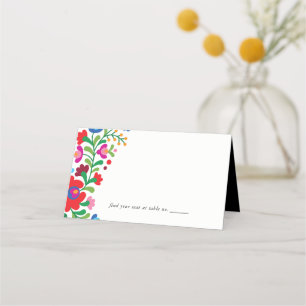 Carte De Placement Colorée de broderie mexicaine Affectation de table