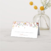 Carte De Placement Colorful Flowers, Wildflowers, Boho, Baptism (Devant)