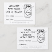 Carte De Placement Combien de baisers anglais espagnol douche jeu car (Devant / Derrière)