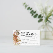 Carte De Placement Combien de baisers Automne Automne Fête des mariée (Debout devant)