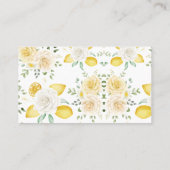 Carte De Placement Combien de baisers pour Mme Lemons & Roses jeu de  (Dos)