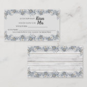 Carte De Placement Combien de baisers pour Mme Shower Grey Game Card (Devant / Derrière)