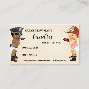 Carte De Placement Combien de bonbons Little Recruit Shower Game Card