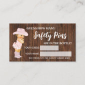 Carte De Placement Combien de pinceaux de sécurité Baby shower de la  (Devant)