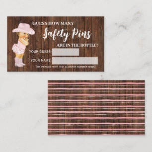 Carte De Placement Combien de pinceaux de sécurité Baby shower de la 