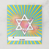 Carte De Placement Comics Comic Book Bar Mitzvah Star de David (Extérieur déplié)