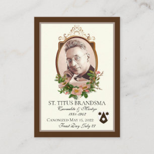 Carte De Placement Commémoration de la canonisation de Saint Titus Br