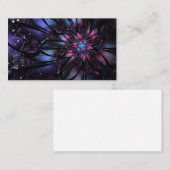 Carte De Placement Conception Abstraite des fleurs fractales. (Devant / Derrière)