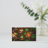 Carte De Placement Conception Abstraite des fleurs fractales. (Debout devant)