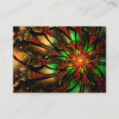Carte De Placement Conception Abstraite des fleurs fractales. (Devant)