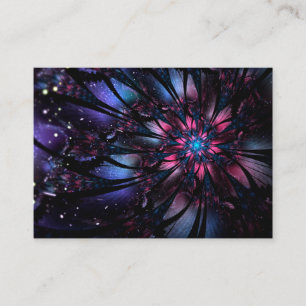 Carte De Placement Conception Abstraite des fleurs fractales.