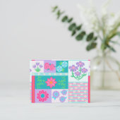 Carte De Placement Conception de fleurs vibrantes en fleurs (Debout devant)