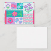 Carte De Placement Conception de fleurs vibrantes en fleurs (Devant / Derrière)