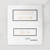 Carte De Placement Conception de mariage personnalisée simple et mini (Extérieur déplié)