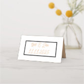 Carte De Placement Conception de mariage personnalisée simple et mini (Dos)