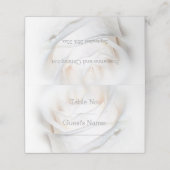 Carte De Placement Conception de mariage Rose Blanche (Extérieur déplié)