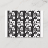 Carte De Placement Conception géométrique blanche symétrique avec cro (Dos)