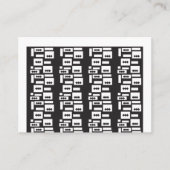 Carte De Placement Conception géométrique blanche symétrique avec cro (Devant)