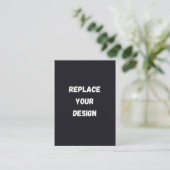 Carte De Placement Conception simple noire personnalisée Ajouter une (Debout devant)