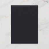 Carte De Placement Conception simple noire personnalisée Ajouter une (Dos)
