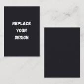 Carte De Placement Conception simple noire personnalisée Ajouter une (Devant / Derrière)