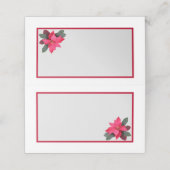 Carte De Placement Conception traditionnelle unique Pointsettia (Extérieur déplié)