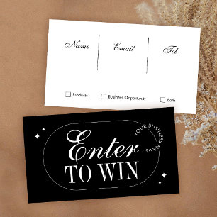 Carte De Placement Concours Simple de Logo d'Entreprise Entrez pour G