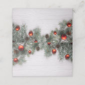 Carte De Placement Cônes et ornements de pin de Noël | Vacances (Extérieur déplié)