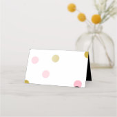 Carte De Placement Confetti noir et rose or (Dos)