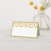 Carte De Placement Confettis dorés élégants (Dos)